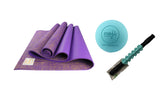 Jute Premium ECO Fitness, pilates, yoga mat + Trigger Ball + Massage Stick