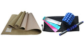 Jute Premium ECO Fitness, pilates, Yoga Mat + Muscle Recovery & 3 Pack Resistance Band Bundle