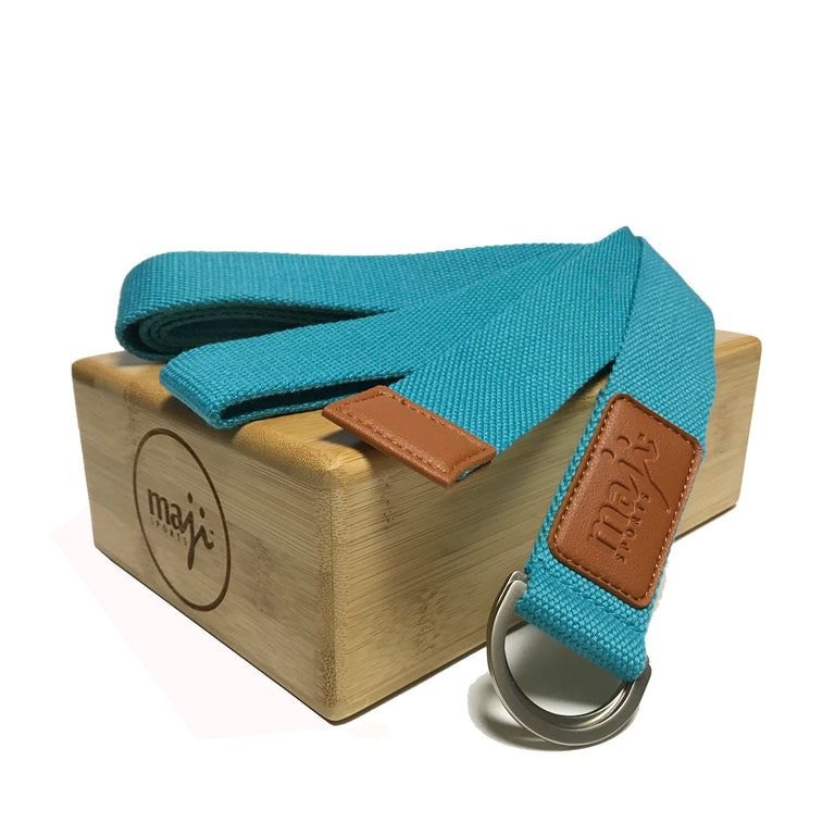 Bamboo Yoga Block & Strap Set for Enhanced Practice