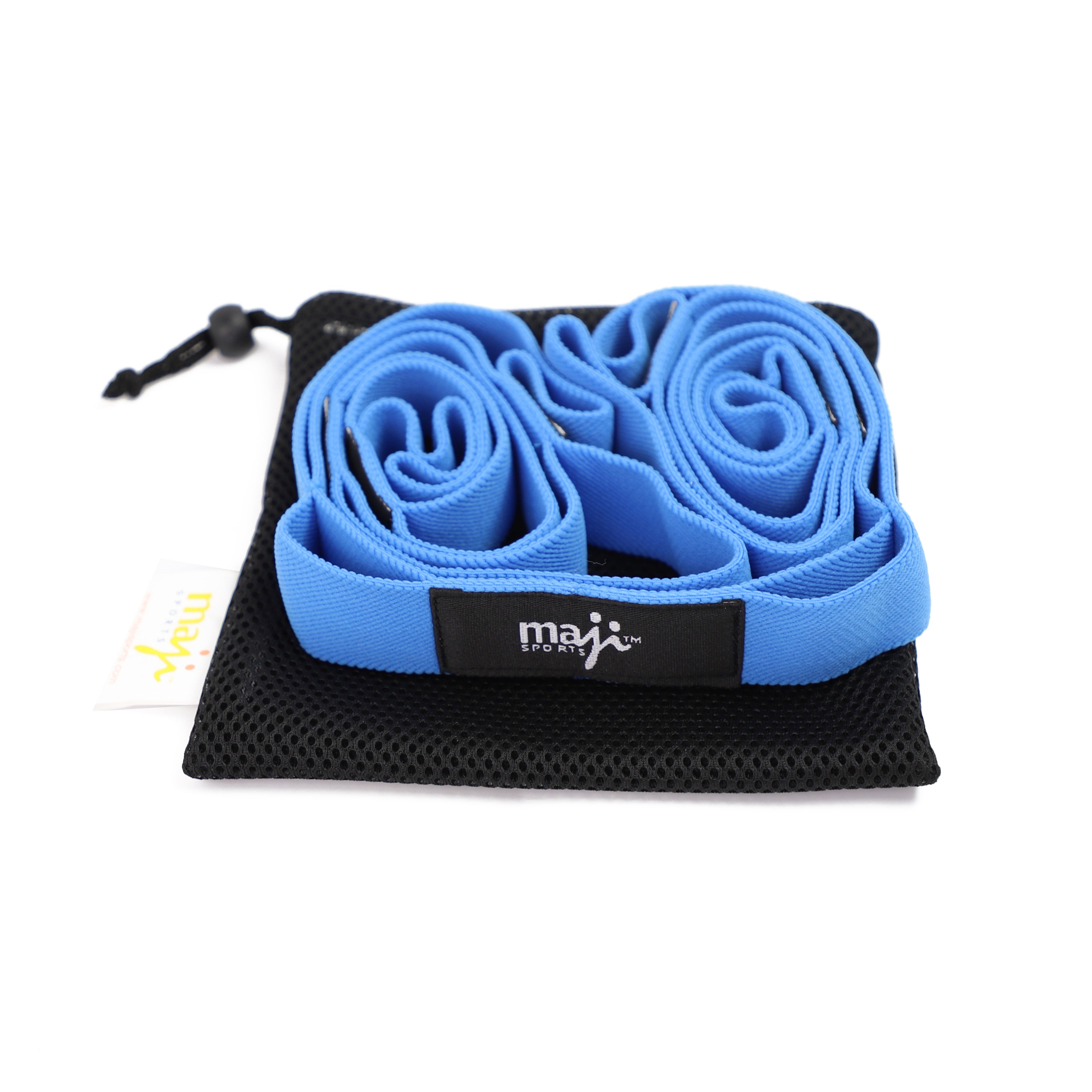 Elastic Yoga Straps - 10 Loops | Fitness Yoga Mat Strap | Maji Sports