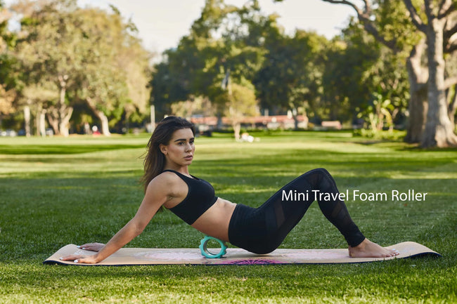 CUSTOMIZE YOUR OWN TRAVEL ECO-SUEDE + NATURAL RUBBER FITNESS & YOGA MAT + MUSCLE RECOVERY & 3 PACK RESISTANCE BAND BUNDLE