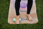 Jute Premium ECO Fitness, pilates, Yoga Mat + Foot Massager - 6.5 cm X 16 cm